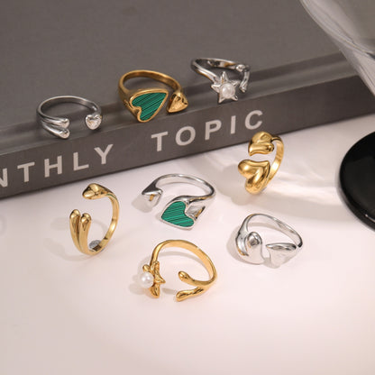 Geometric Open Titanium Ring