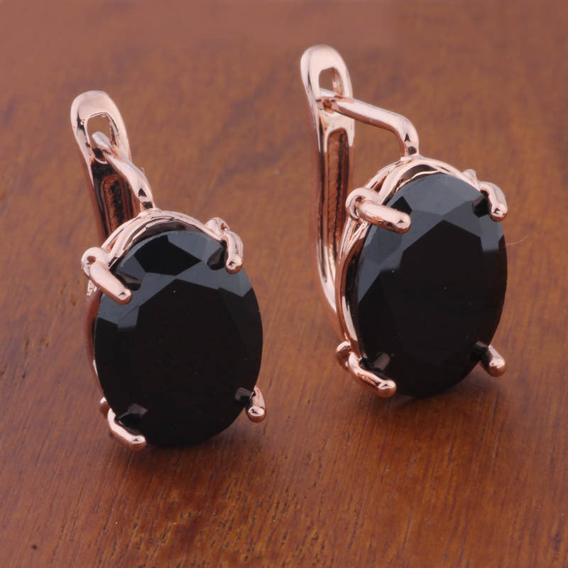 Romantic Retro Oval Earrings