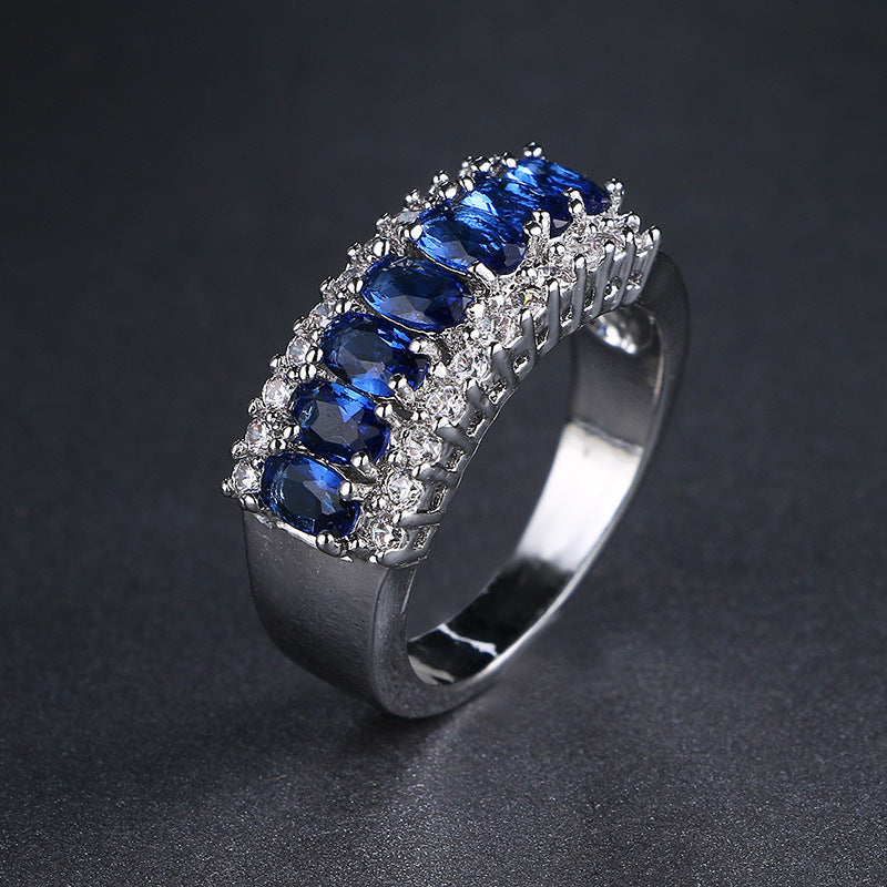 Elegant Sapphire Blue Ring