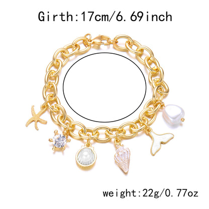 Starfish Pearl Fishtail Necklace