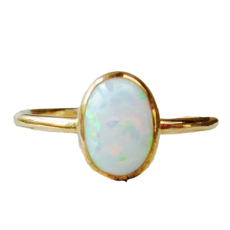 Elegant Gold Opal Ring