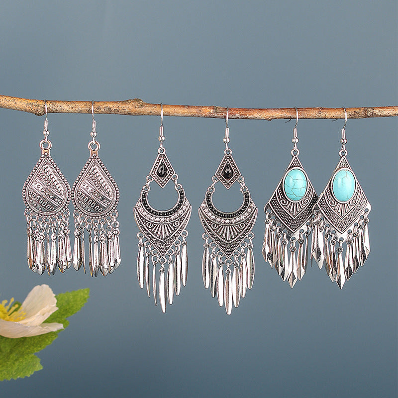 Bohemian Silver Elegance Earrings