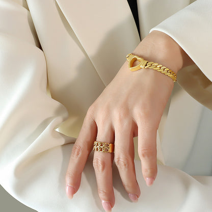 Trendy Gold Plated Bracelet