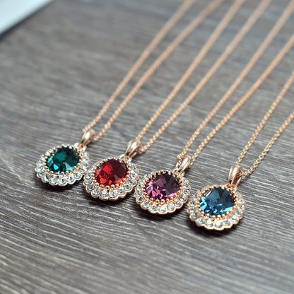 Elegant Oval Color Necklace