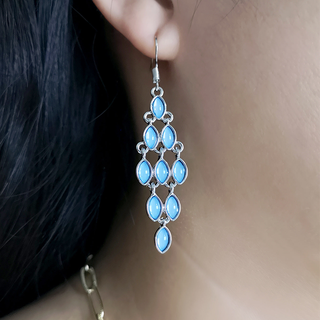 Korean Long Fringe Earrings