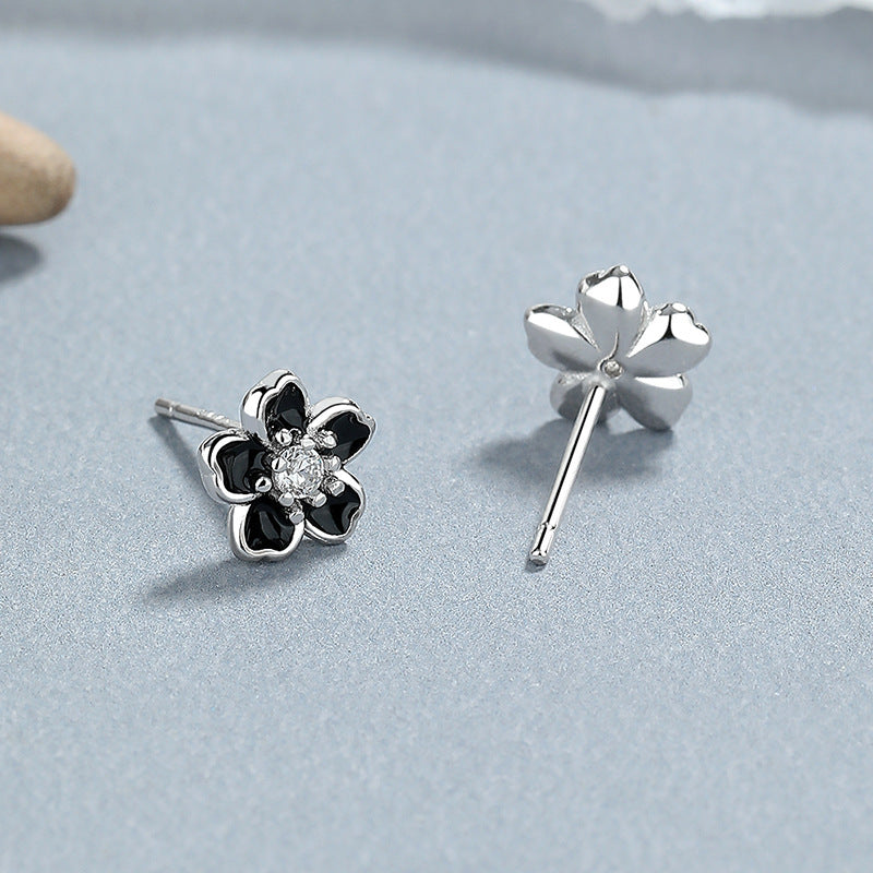 Sterling Silver Flower Earrings