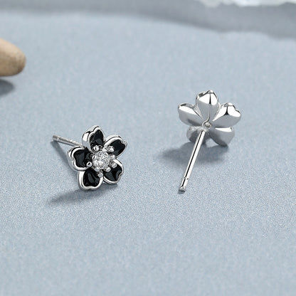 Sterling Silver Flower Earrings