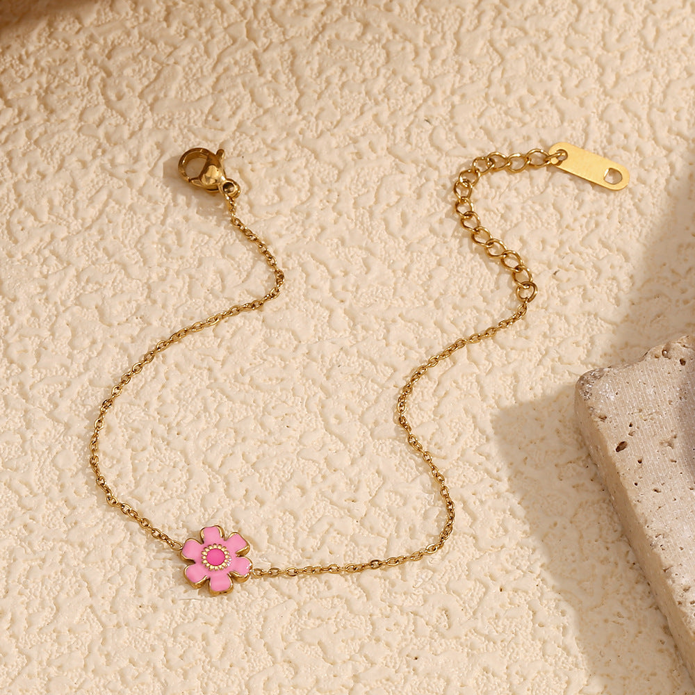 Gold Drop Petal Bracelet