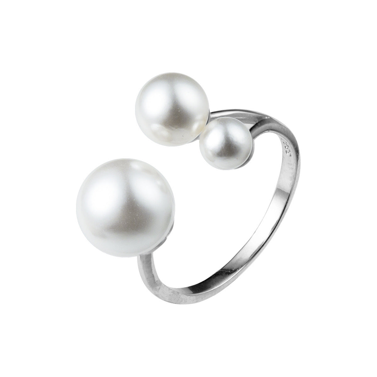 Elegant S925 Silver Pearl Ring