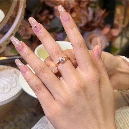 Zircon Brushed Open Ring