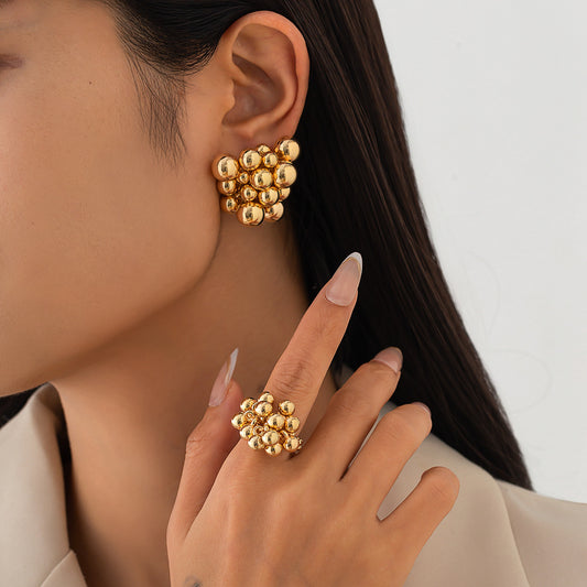 Elegant Geometry Beaded Earrings