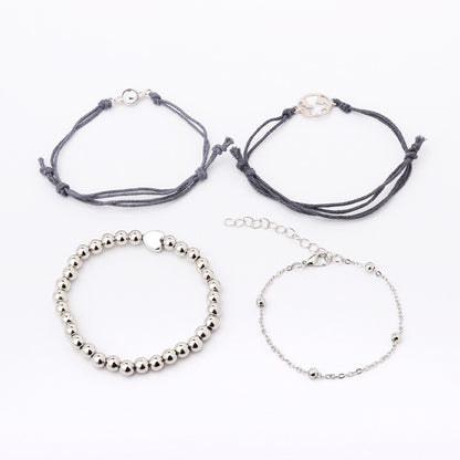 Map Opal Peach Heart Bracelet Set