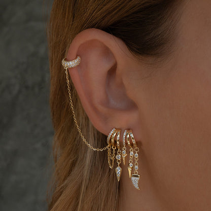 Personalized Diamond Overlay Earrings