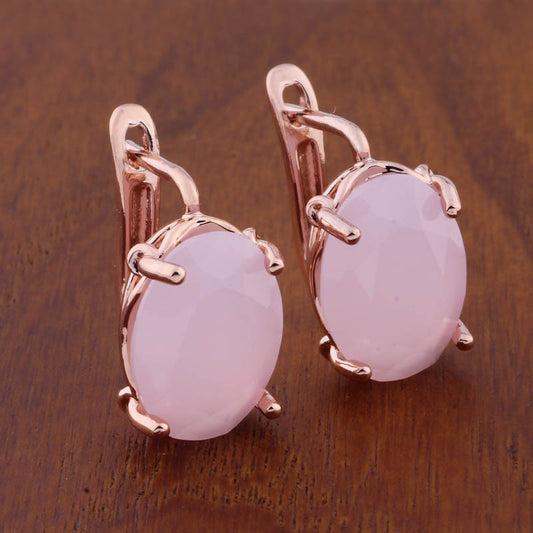 Romantic Retro Oval Earrings