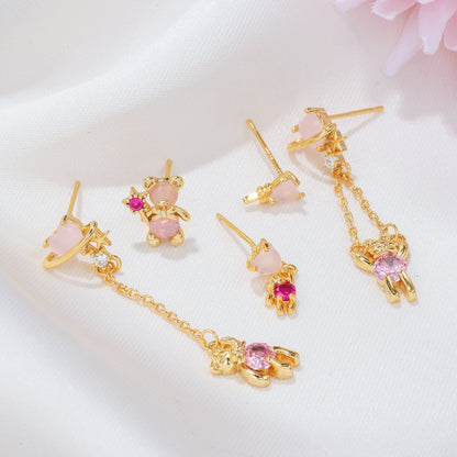 Exquisite Bear Stud Earrings