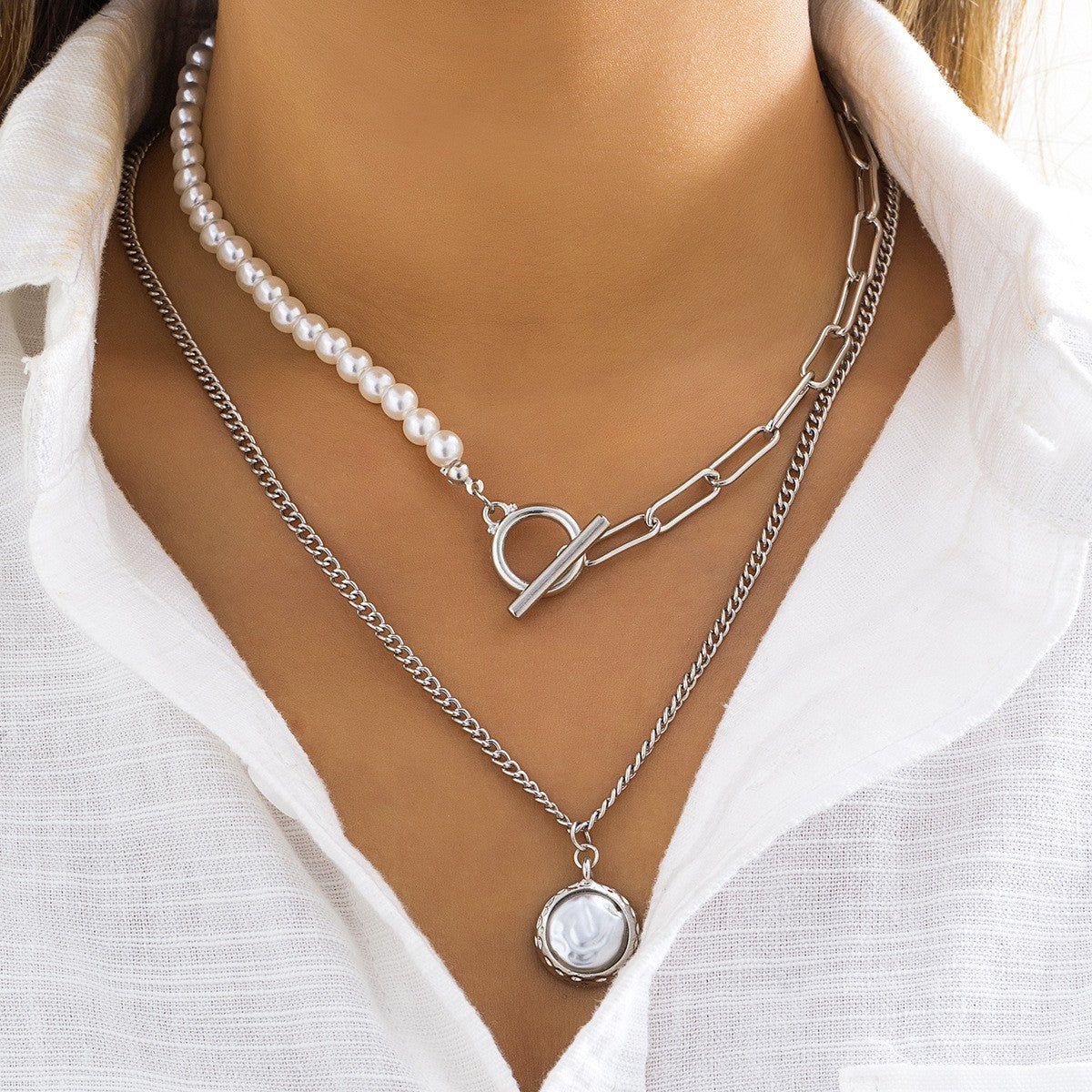 Baroque Woven Pearl Necklace