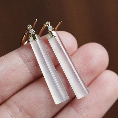 White Ice Plated Silver Earrings