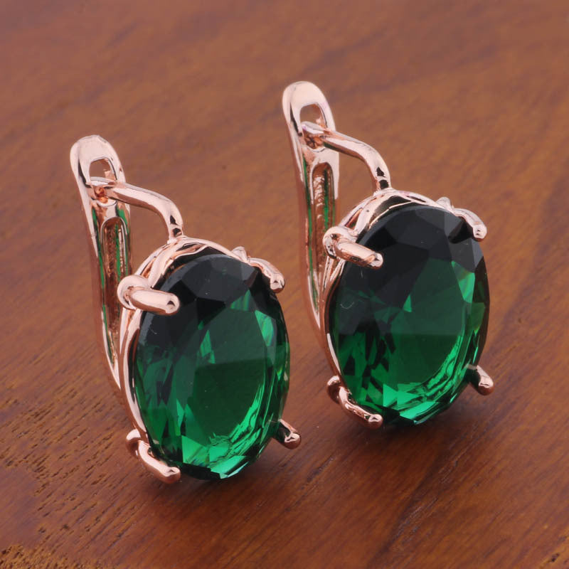 Romantic Retro Oval Earrings