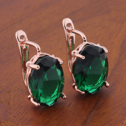Romantic Retro Oval Earrings