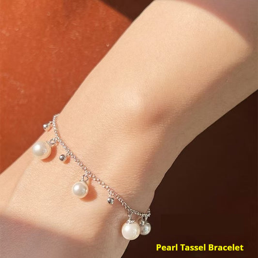 Starry Pearl Tassel Bracelet