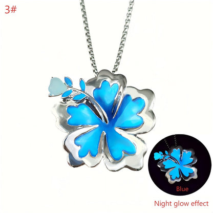 Luminous Flower Silver Necklace