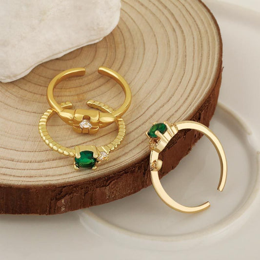 Zircon Sparkle Adjustable Ring