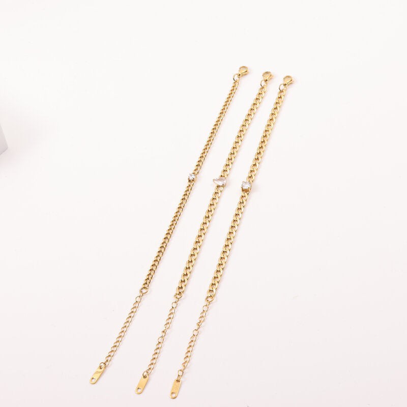Elegant Titanium Gold Bracelet