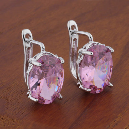 Romantic Retro Oval Earrings