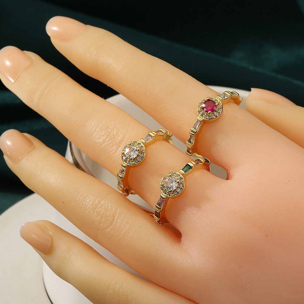 Elegant Retro Zircon Ring