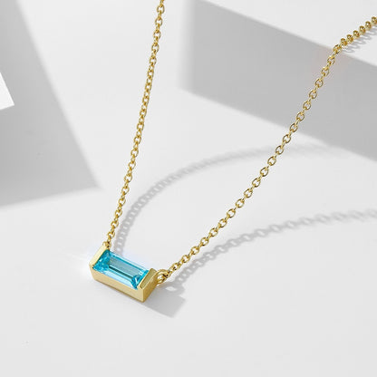 Twelve Birthstone Clavicle Necklace