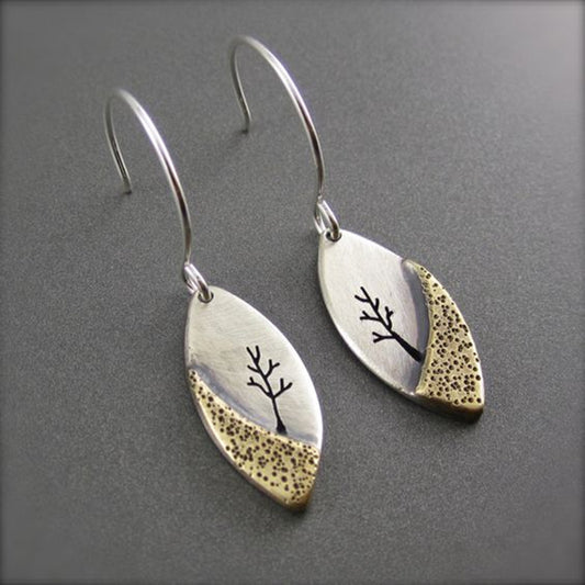 Retro Drop Twig Earrings