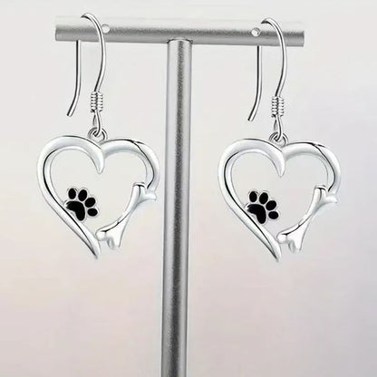 Elegant Silver Bear Claw Earrings