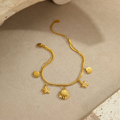 Ocean Style Stainless Steel Anklet