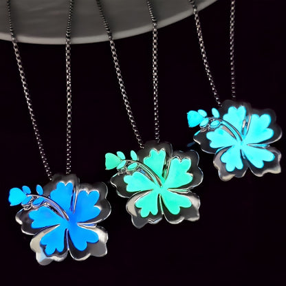 Luminous Flower Silver Necklace