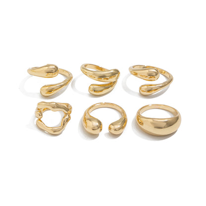 Liquid Lava Ring and Earrings Set