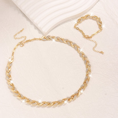 Willow Leaf Diamond Bracelet Set