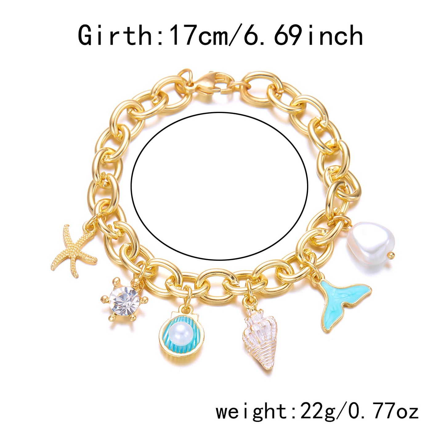 Starfish Pearl Fishtail Necklace