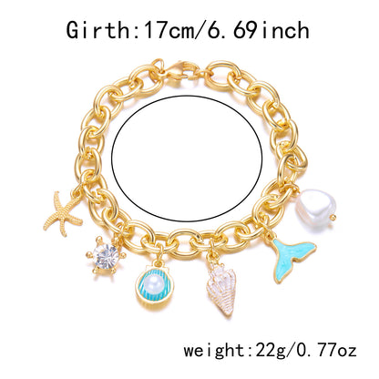Starfish Pearl Fishtail Necklace