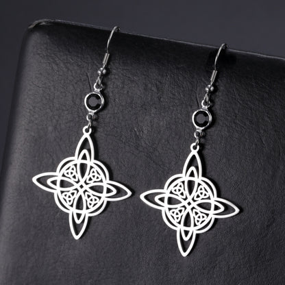 Black Crystal Knot Earrings