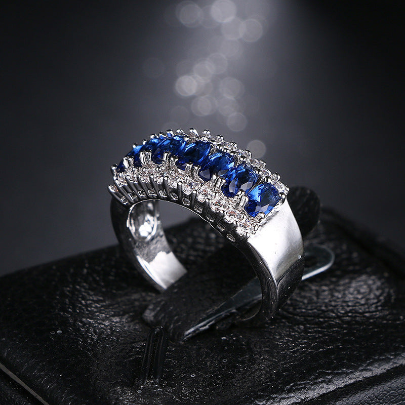 Elegant Sapphire Blue Ring