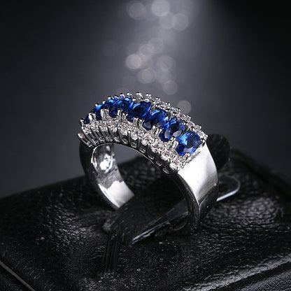 Elegant Sapphire Blue Ring