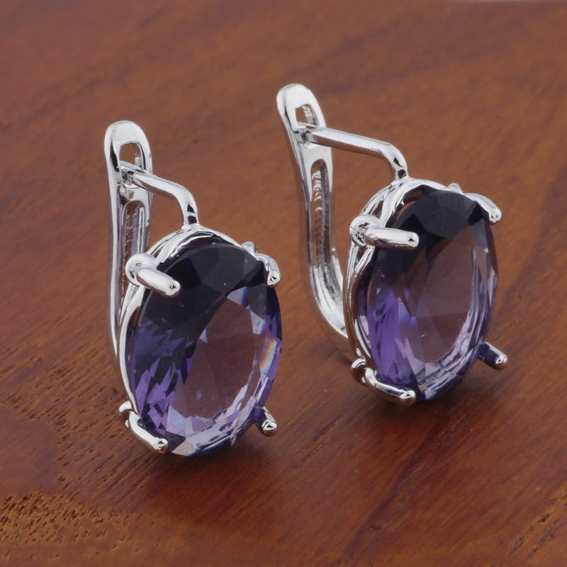 Romantic Retro Oval Earrings