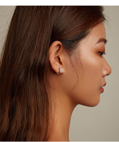 Colorful Silver Claw Earrings
