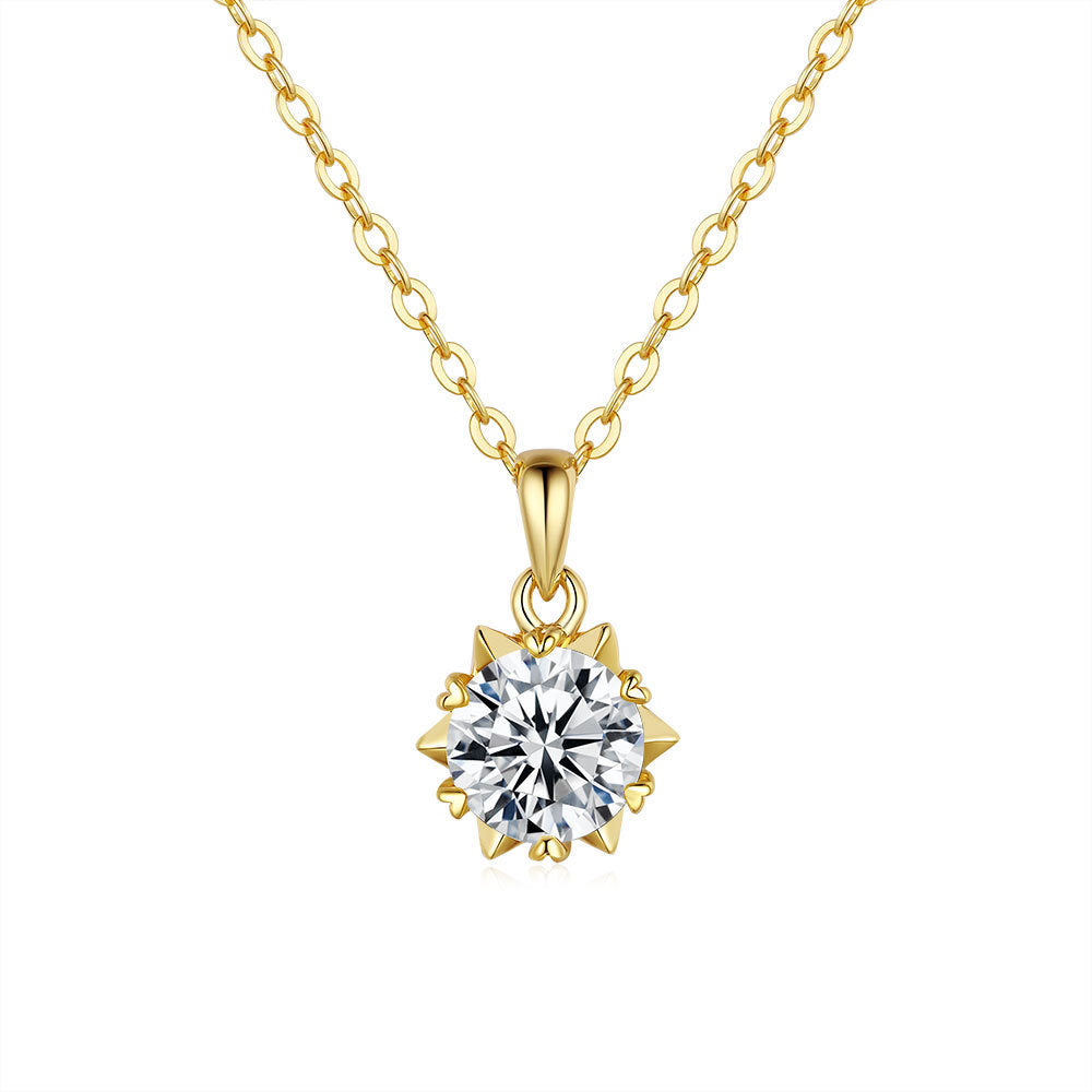 Elegant Moissanite Flower Necklace