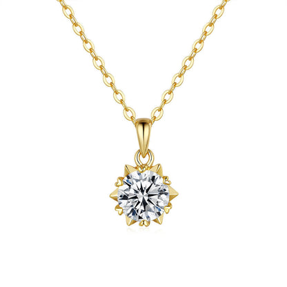 Elegant Moissanite Flower Necklace