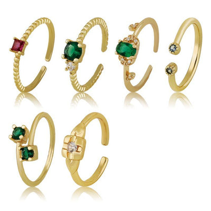 Zircon Sparkle Adjustable Ring