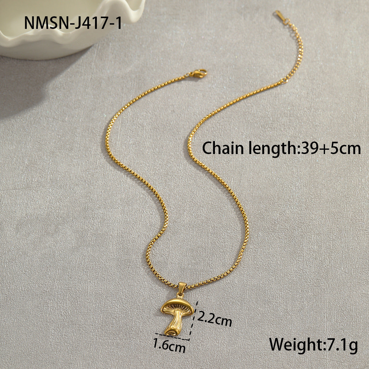 Coconut Fishtail Stainless Steel Necklace