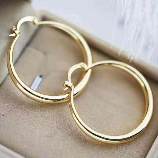Glossy Big Circle Earrings