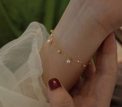 Starry Pearl Tassel Bracelet