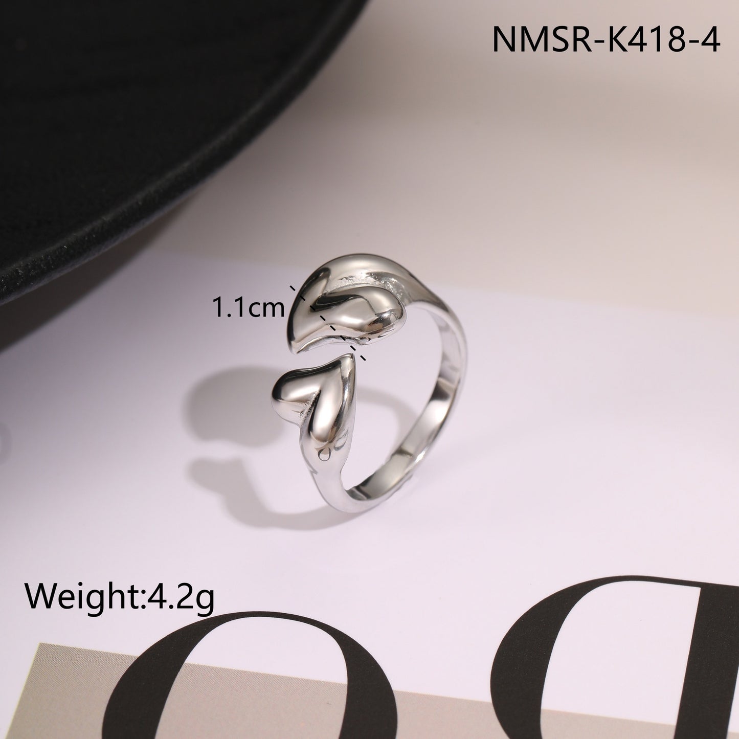 Geometric Open Titanium Ring